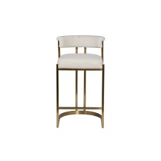 Стул барный, букле бежевый/матовое золото  см Garda Decor GY-08216