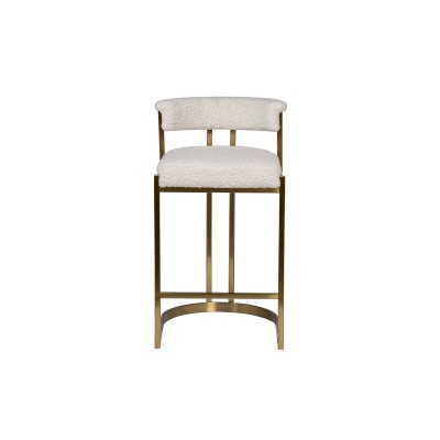 Стул барный, букле бежевый/матовое золото  см Garda Decor GY-08216
