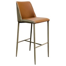 Стул барный экокожа терракота/бежевый  см Garda Decor 163YH-16995