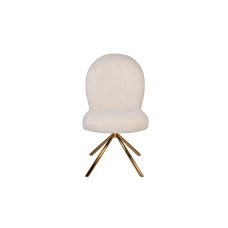 Стул обеденный поворотный букле белый см Garda Decor 30C-12390