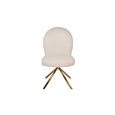 Стул обеденный поворотный букле белый см Garda Decor 30C-12390