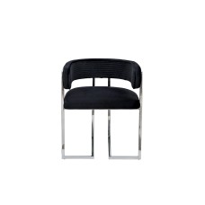 Стул велюр черный/хром см Garda Decor GY-8504STUL-CHERN