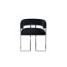Стул велюр черный/хром см Garda Decor GY-8504STUL-CHERN