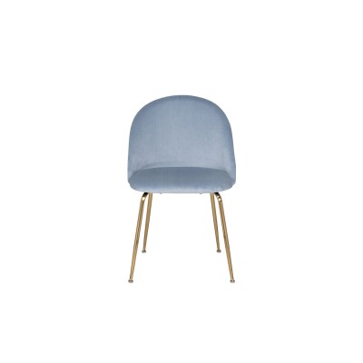 Стул велюр серо-голубой, мет.ножки см Garda Decor 30C-301-1G LBL