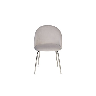 Стул велюр серый, хром. ножки см Garda Decor 30C-301-1S GRE