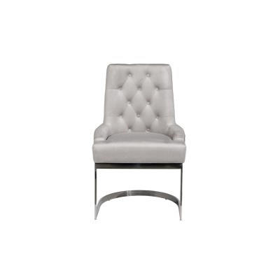 Стул велюр светло-серый/хром см Garda Decor 76AR-62105