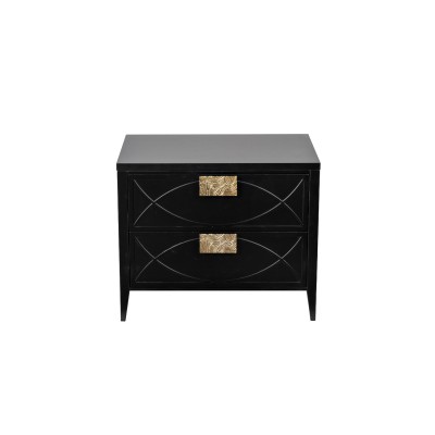 Тумба прикроватная черная см Garda Decor 151SV-00008