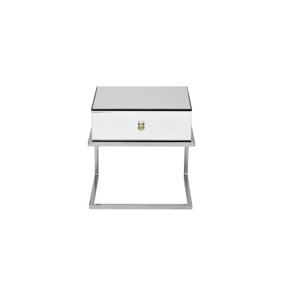 Тумба зерк. с ящиком каркас н/ж сталь хром см Garda Decor KFG131