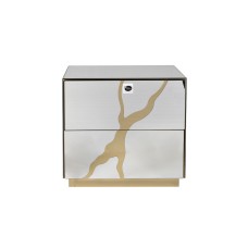 Тумба зеркальная с золотым декором см Garda Decor KFG199