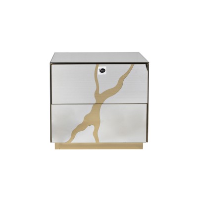Тумба зеркальная с золотым декором см Garda Decor KFG199