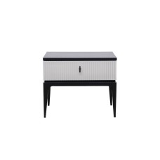 Тумбочка прикроватная Este черно/серая см Garda Decor GD-00004
