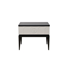 Тумбочка прикроватная Spinola черно/серая см Garda Decor GD-00002