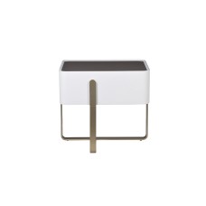 Тумбочка светлая с металл. каркасом см Garda Decor 77IP-20863