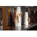 Ваза керамическая белая с золотым декором см Garda Decor 55RV5203M