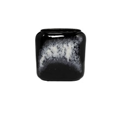 Ваза стеклянная серо-черная см Garda Decor 71PN-5186
