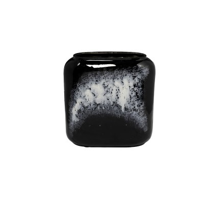 Ваза стеклянная серо-черная см Garda Decor 71PN-5186