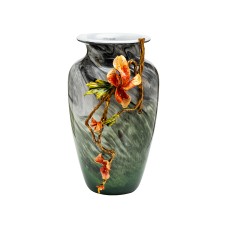 Ваза стеклянная зеленая с цветком см Garda Decor 55RV6816L