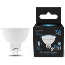 Лампа светодиодная Gauss GU5.3 7W 6500K матовая 101505307