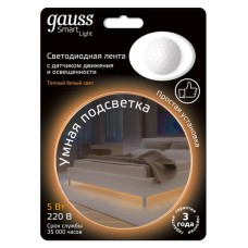 Светодиодная влагозащищенная лента Gauss 4,5W/m 30LED/m 2835SMD теплый белый 1,2M 311011105
