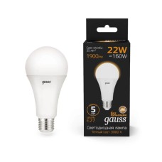Лампа светодиодная Gauss E27 22W 3000К матовая 102502122