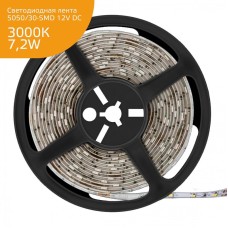 Светодиодная лента Gauss 7,2W/m 30LED/m 5050SMD теплый белый 5M 355000107
