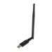 Адаптер Wi-Fi+Bluetooth Gembird WNP-UA-019, 600 Mbps, USB, двухдиапазонный, антенна, чёрный