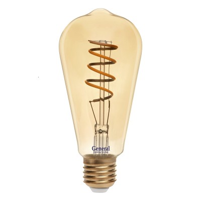 Филаментная светодиодная лампа General GLDEN-ST64SS-7-230-E27-2700 655306