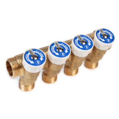 Коллектор сантехнический Giacomini с вентилями 3/4