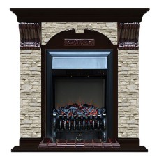 Комплект из электрокамина напольного и портала (106.5x36.5x98 см) Арочный ГО Fobos BL АР000041