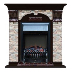 Комплект из электрокамина напольного и портала (106.5x36.5x98 см) Арочный ГЦ Fobos BL АР000061