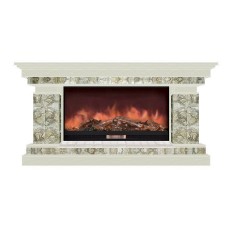 Комплект из электрокамина напольного и портала (143x45x80 см) Брайтон Карелия Premier S86 БР000004