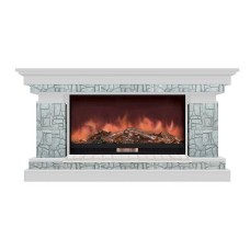 Комплект из электрокамина напольного и портала (143x45x80 см) Брайтон Старый Город Premier S86 БР000015