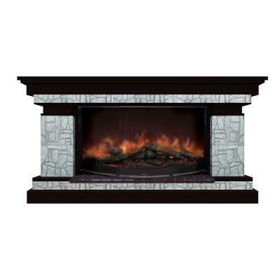 Комплект из электрокамина напольного и портала (143x45x80 см) Брайтон Старый Город Rondo 86 БР000026