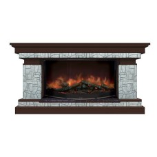 Комплект из электрокамина напольного и портала (143x45x80 см) Брайтон Старый Город Rondo 86 БР000027