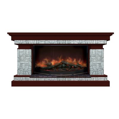 Комплект из электрокамина напольного и портала (143x45x80 см) Брайтон Старый Город Rondo 86 БР000028