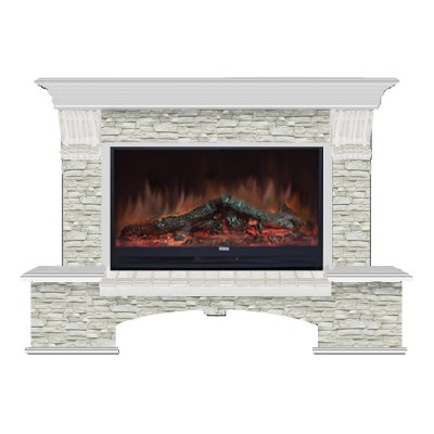 Комплект из электрокамина напольного и портала (149x42x108.5 см) Бостон К ГО Premier S86 БК860014