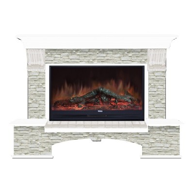 Комплект из электрокамина напольного и портала (149x42x108.5 см) Бостон К ГО Premier S86 БК860015
