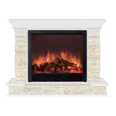 Комплект из электрокамина напольного и портала (165х42х125 см) Панорама Sharm 39 BL ПАН00179