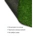 Газон искусственный, ворс 20 мм, 2 × 25 м, трёхцветный, тёмно-зелёный, Greengo