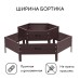 Клумба оцинкованная, 2 яруса, d = 60-100 см, высота бортика 30 см, коричневая, Greengo