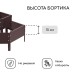 Клумба оцинкованная, 2 яруса, d = 60-100 см, высота бортика 30 см, коричневая, Greengo
