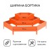 Клумба оцинкованная, 3 яруса, d = 60–100–140 см, высота бортика 45 см, оранжевая, Greengo
