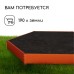 Клумба оцинкованная, d = 140 см, высота бортика 15 см, оранжевая, Greengo