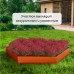 Клумба оцинкованная, d = 140 см, высота бортика 15 см, оранжевая, Greengo