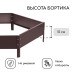 Клумба оцинкованная, d = 140 см, высота бортика 15 см, шоколад, Greengo