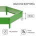 Клумба оцинкованная, d = 140 см, высота бортика 15 см, ярко-зелёная, Greengo