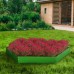 Клумба оцинкованная, d = 140 см, высота бортика 15 см, ярко-зелёная, Greengo