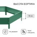 Клумба оцинкованная, d = 140 см, высота бортика 15 см, зелёная, Greengo