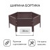 Клумба оцинкованная, d = 60 см, высота бортика 15 см, коричневая, Greengo
