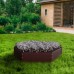 Клумба оцинкованная, d = 60 см, высота бортика 15 см, коричневая, Greengo